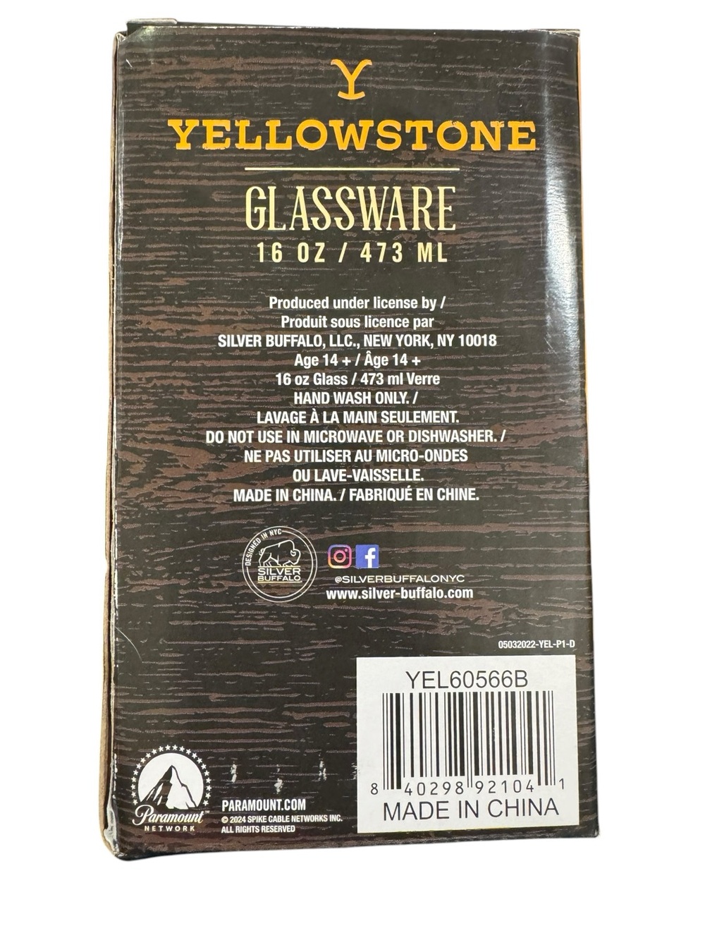 Yellowstone Dutton Ranch Glass 16 oz.  New - Picture 4 of 5